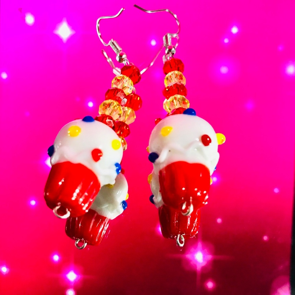 Ice cream earrings